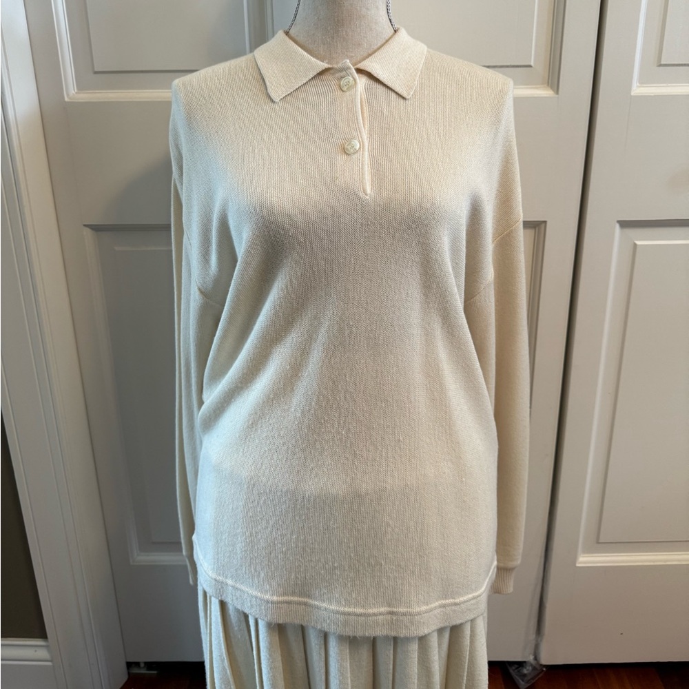 Anne Klein Cream Knit Top